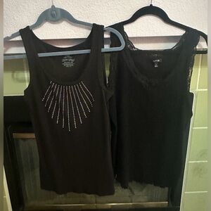 🖤2 Dressy Sleeveless Tank Tops (XL/XXL) BLACK🖤